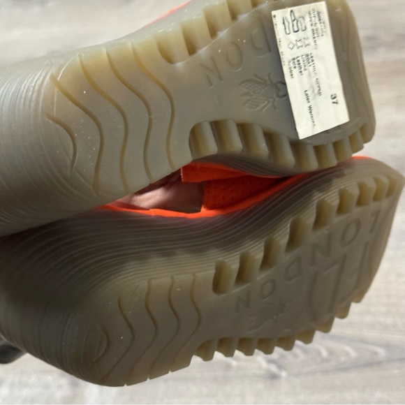 Fly London Poppy Orange Peep Toe wedge Sandals EU sz 37, US size 6.5 7 - Picture 4 of 7